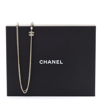 Chanel Pearl Crystal CC Long Necklace Gold 7 of 7