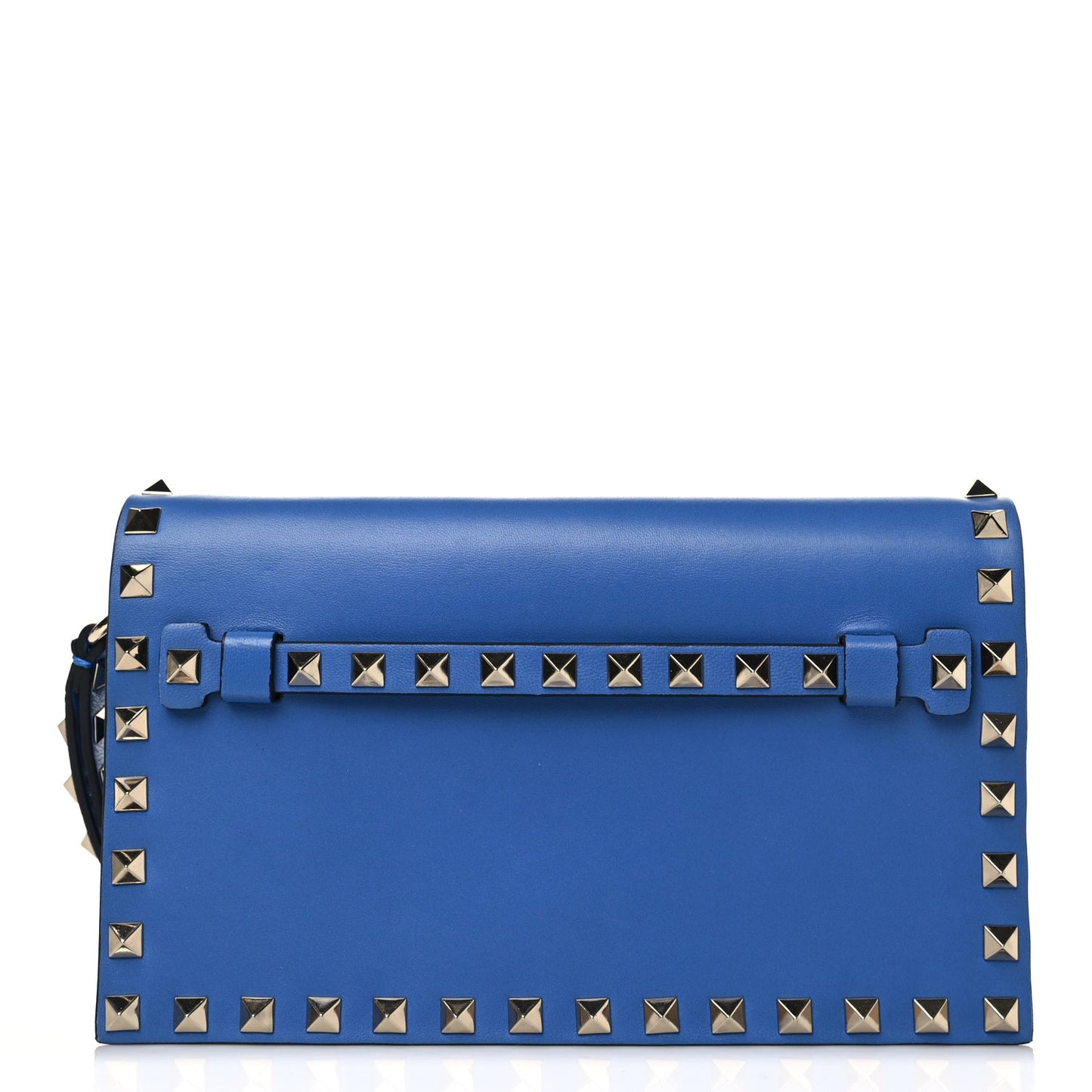 Nappa Small Rockstud Wristlet Clutch Light Sapphire