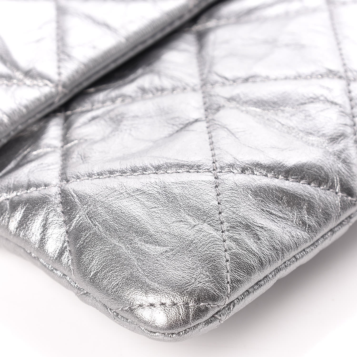 Chanel Metallic Crumpled Calfskin Big Bang Large Flap Bag Silver 5 of 9