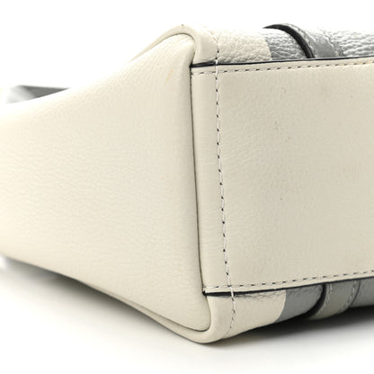 Marc Jacobs Grained Calfskin The Tag Tote Grey White 8 of 9