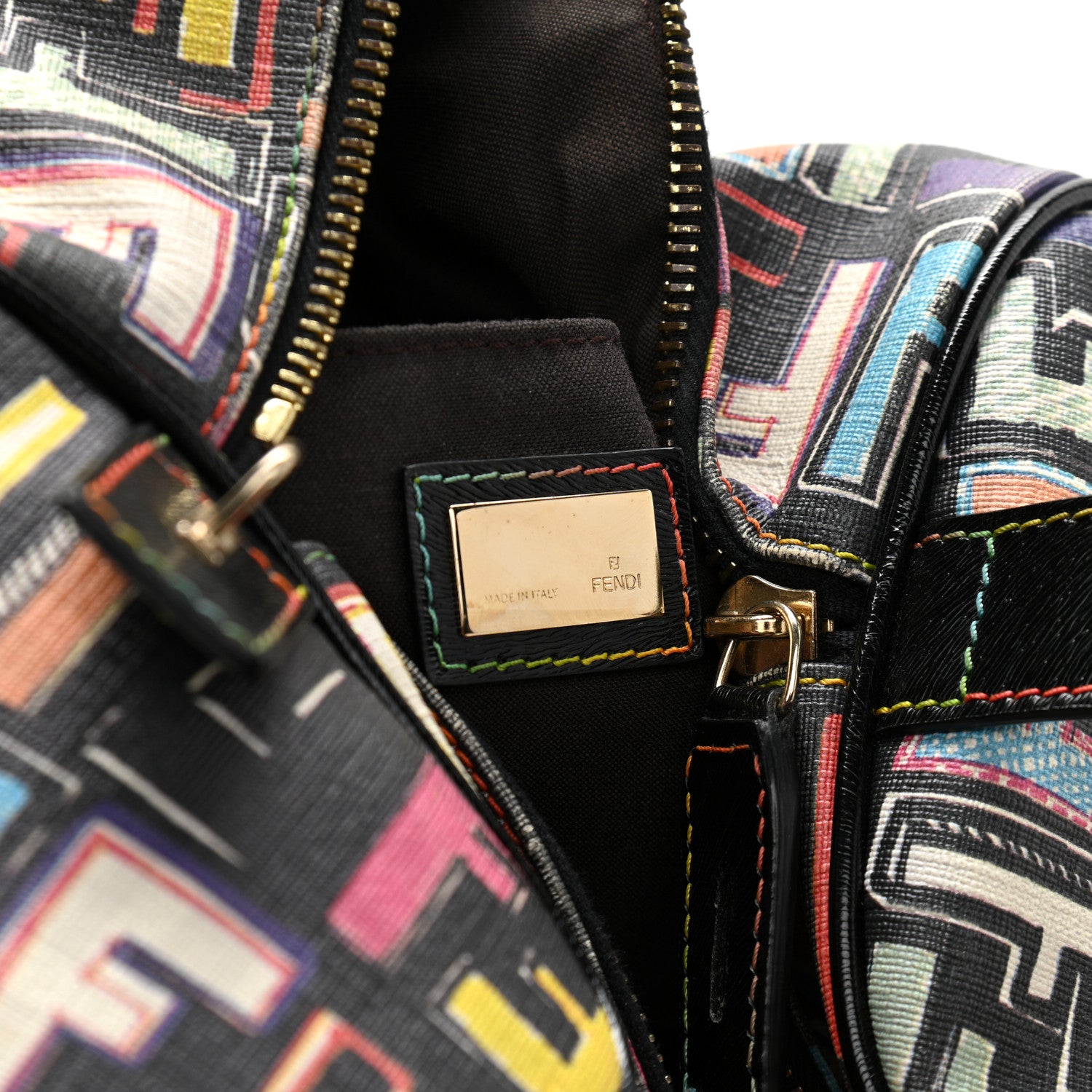 Fendi Zucca Spalmati FF Multicolor Forever Boston Black Multicolor 6 of 10