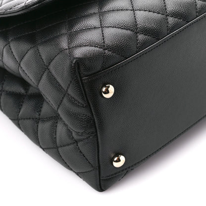 Chanel Caviar Quilted Small Coco Handle Flap Black 10 of 12