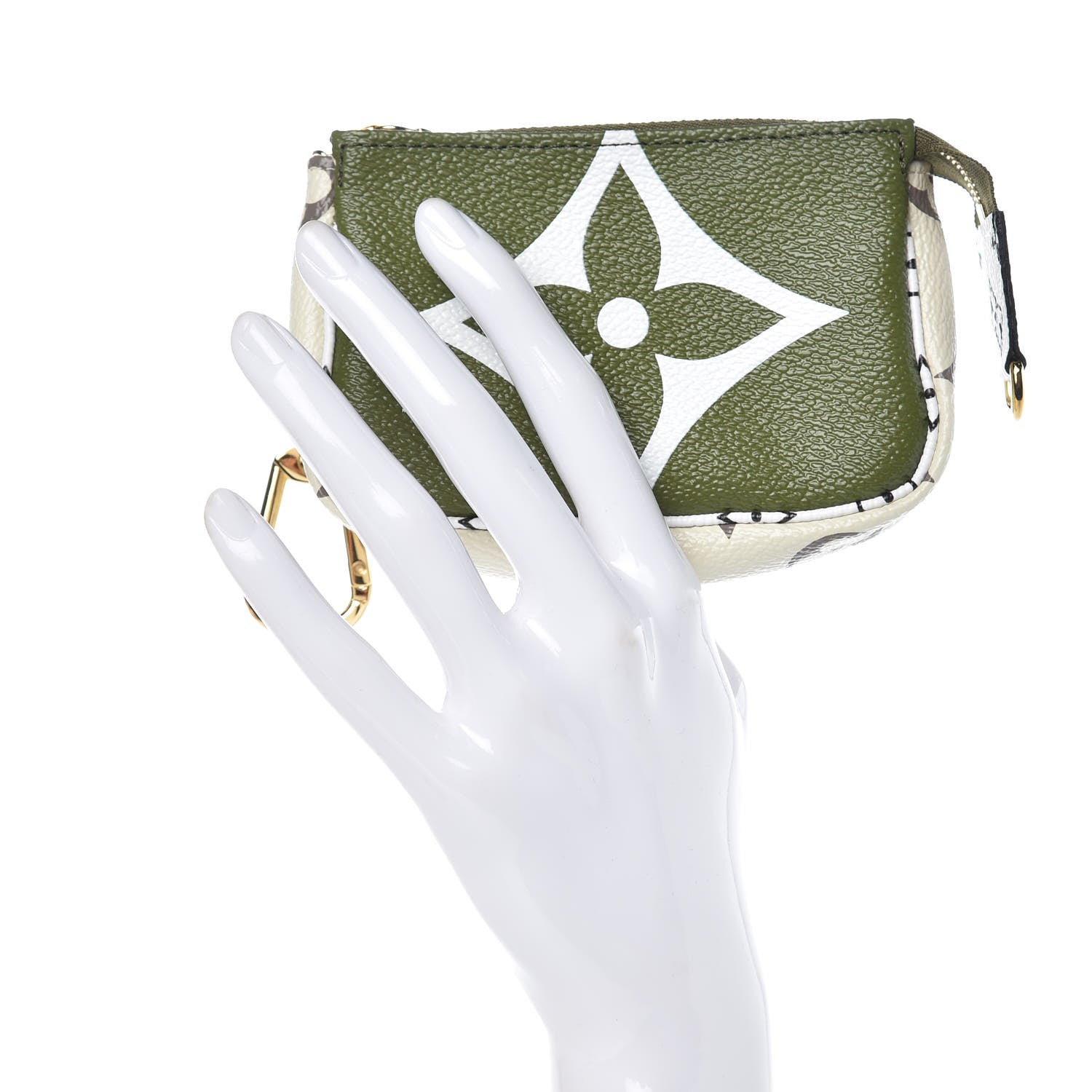 Louis Vuitton Monogram Giant Micro Pochette Accessories Kaki White 2 of 8