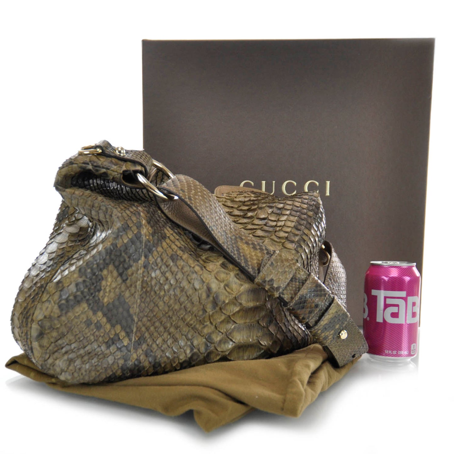 Python G Wave Medium Shoulder Bag Caramel