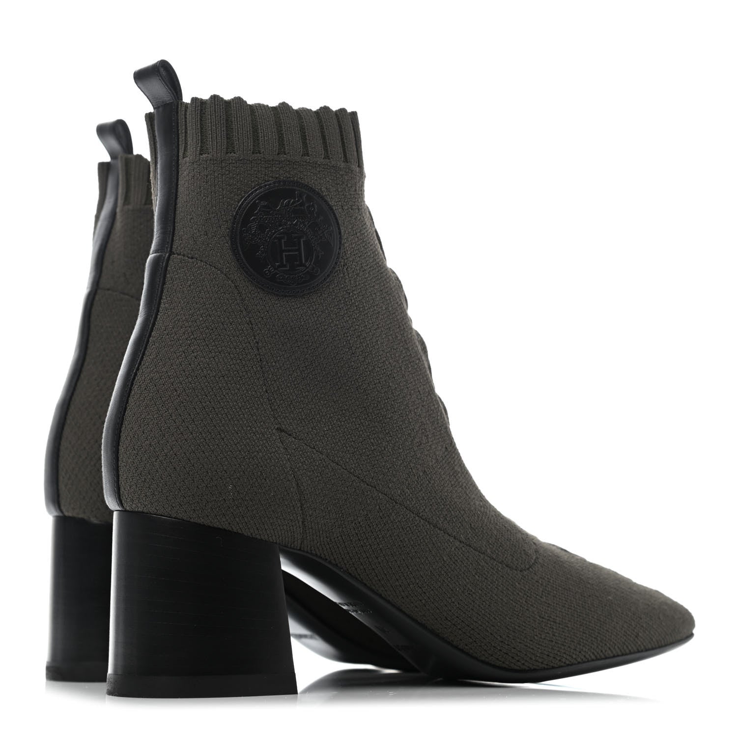 Hermes Knit Calfskin Volver 60 Ankle Boots 39 Sottobosco 3 of 6