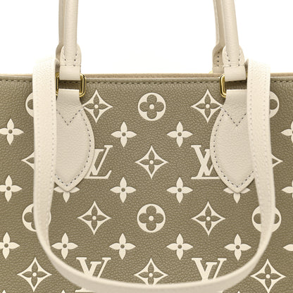 Louis Vuitton Empreinte Monogram Spring In The City Onthego MM Kaki Beige Cream 6 of 8