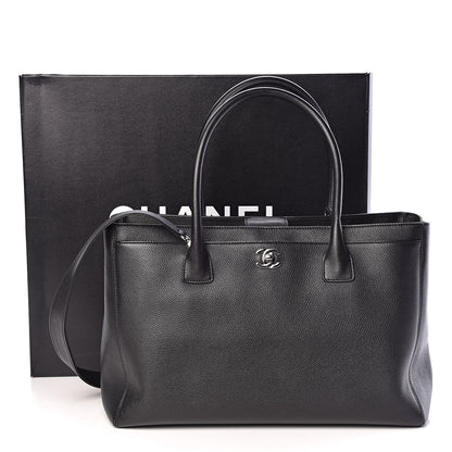 Chanel Calfskin Cerf Executive Shopper Tote Black 10 of 21