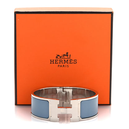 Hermes Enamel Wide Clic Clac H Bracelet PM Bleu Orage 6 of 6