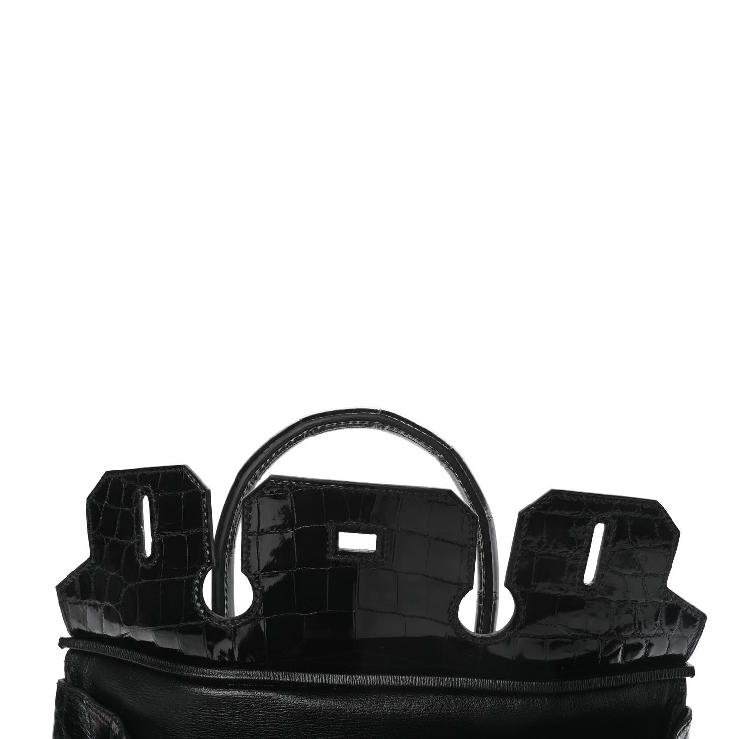 Hermes Shiny Niloticus Crocodile Birkin 30 Black 14 of 35