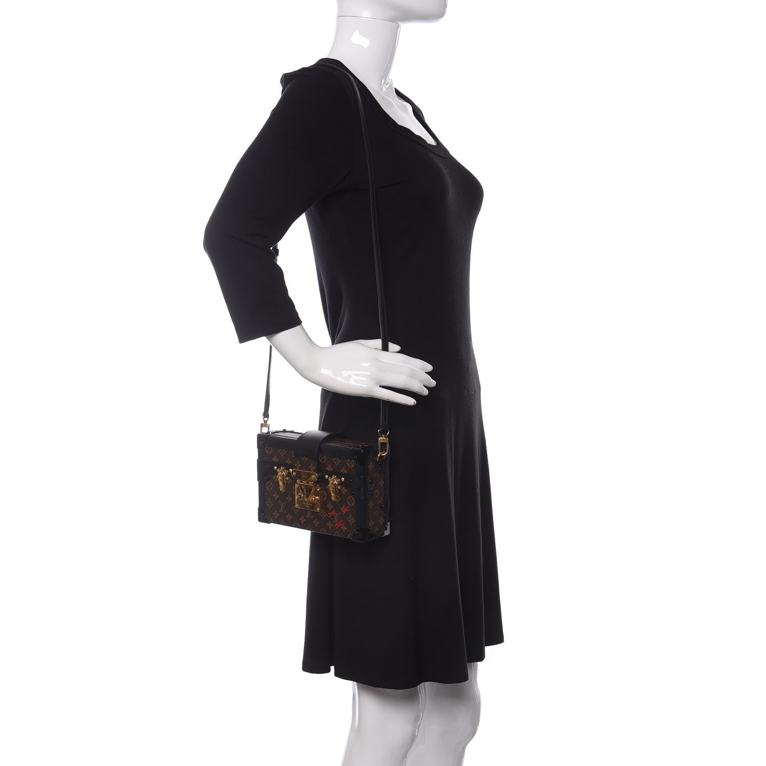 Louis Vuitton Monogram Petite Malle Black 2 of 10