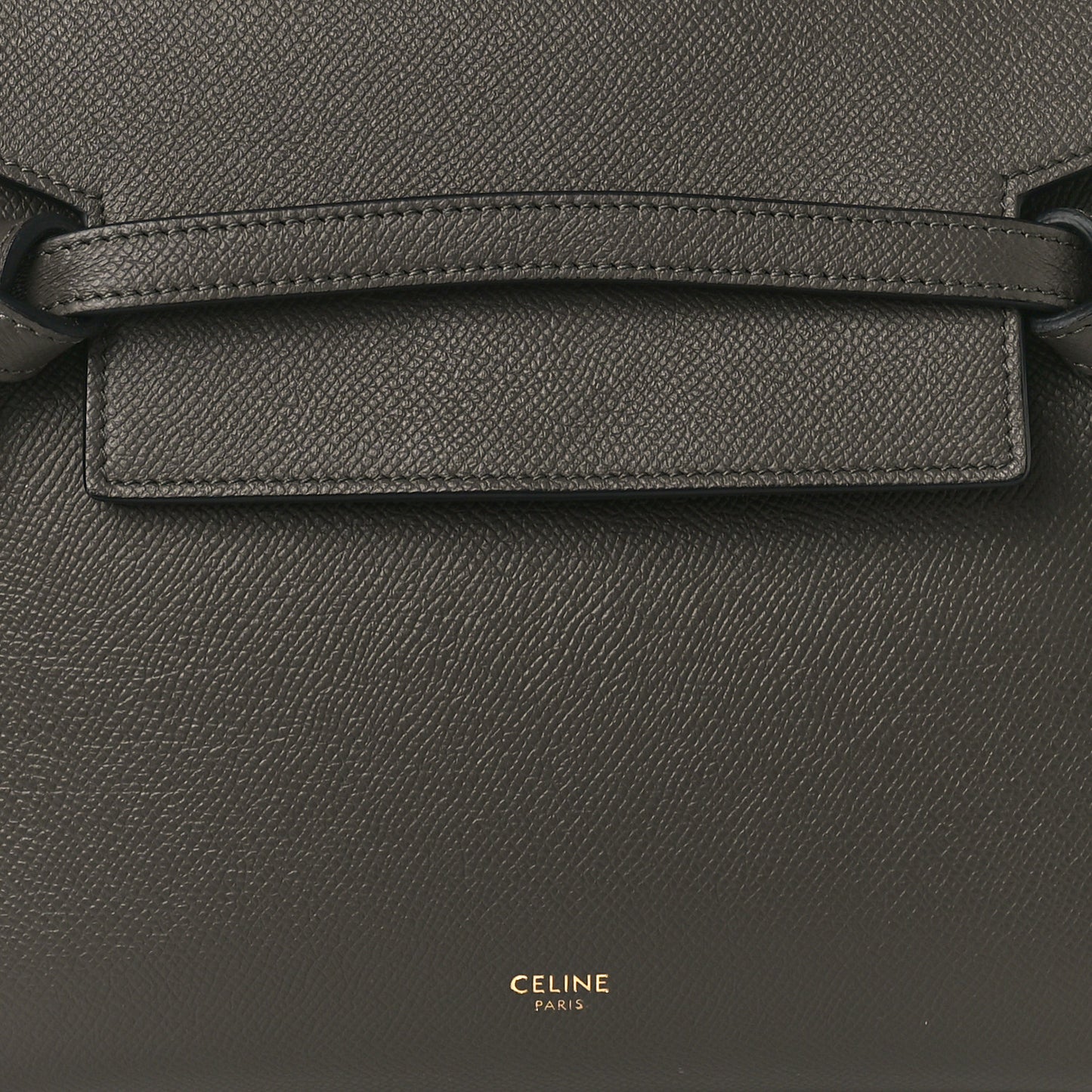 Grained Calfskin Micro Belt Bag Grey