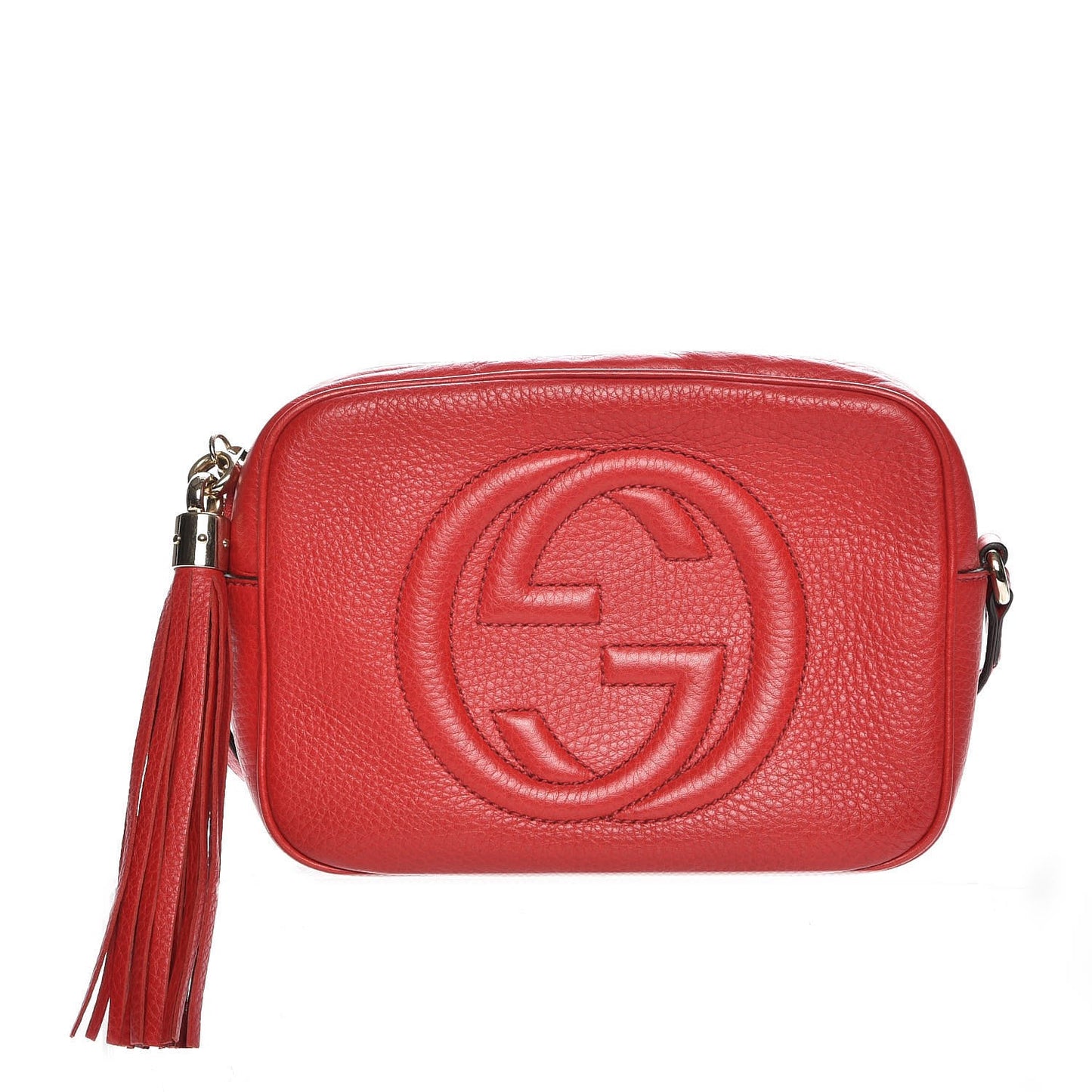 Pebbled Calfskin Small Soho Disco Bag Tabasco Red