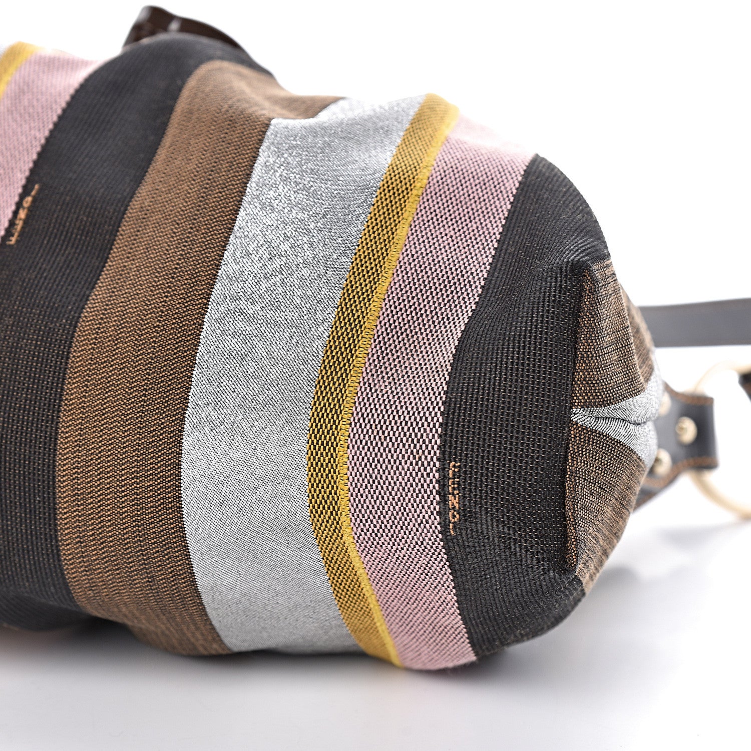 Fendi Pequin Large Chef Shoulder Bag Multicolor Rosa Black 8 of 10
