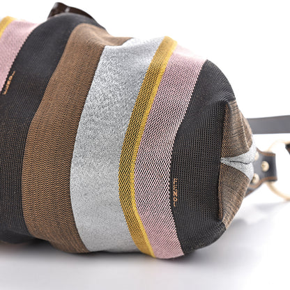 Fendi Pequin Large Chef Shoulder Bag Multicolor Rosa Black 8 of 10