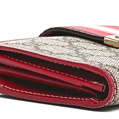 Gucci Monogram Calfskin Ladies Web Long Wallet Red 10 of 10