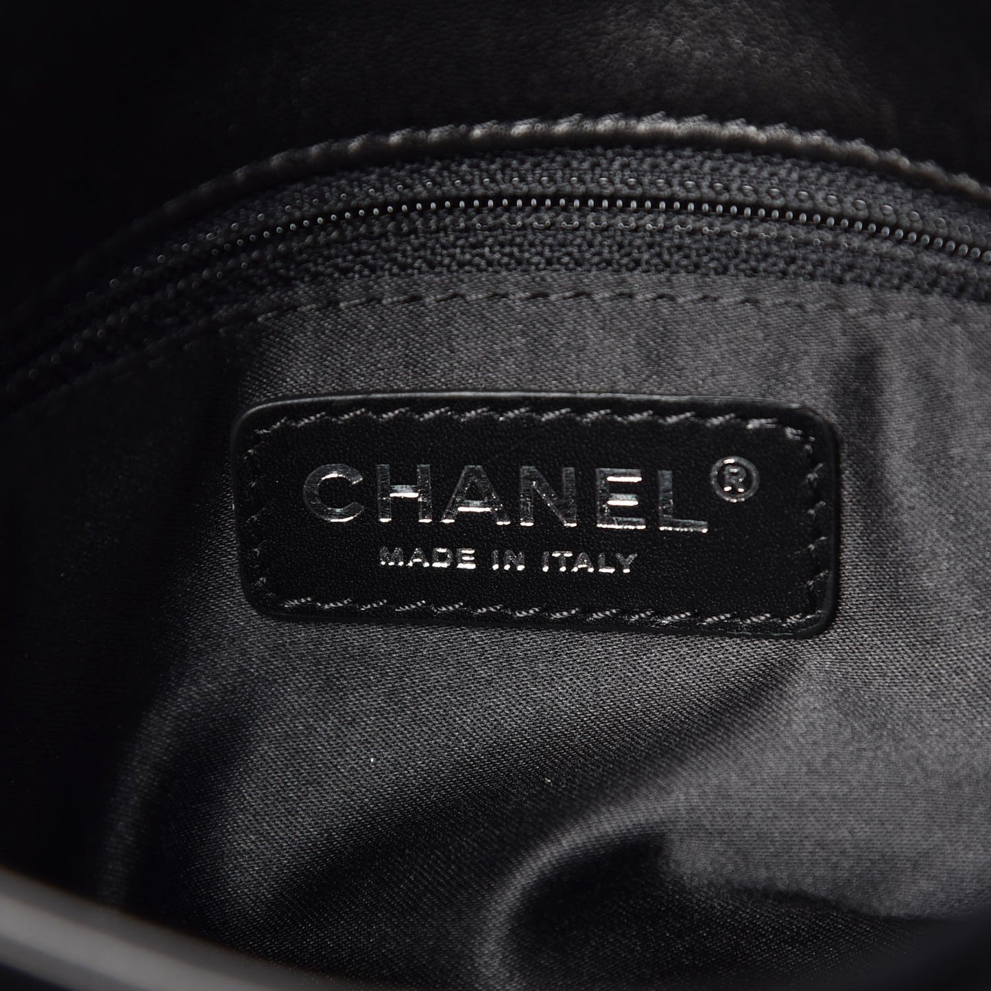 Lambskin Quilted Large 3 Flap Black