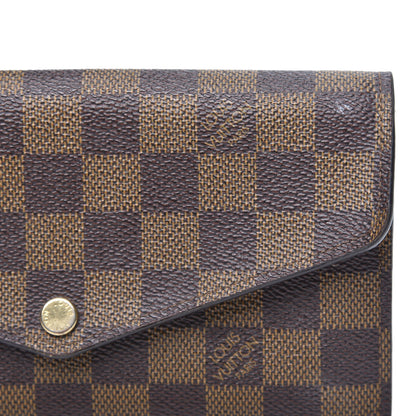 Louis Vuitton Damier Ebene Sarah Wallet NM Rose Ballerine 7 of 12