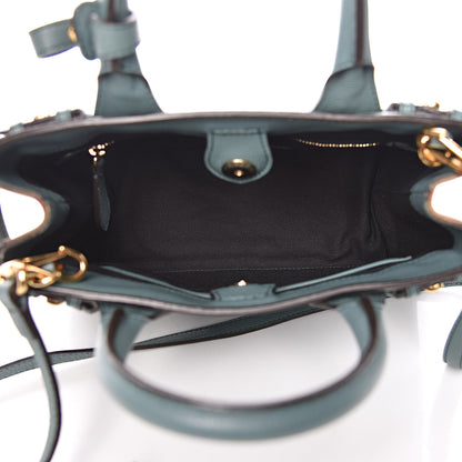 Burberry Grainy Calfskin House Check Small Banner Tote Smokey Green 6 of 10
