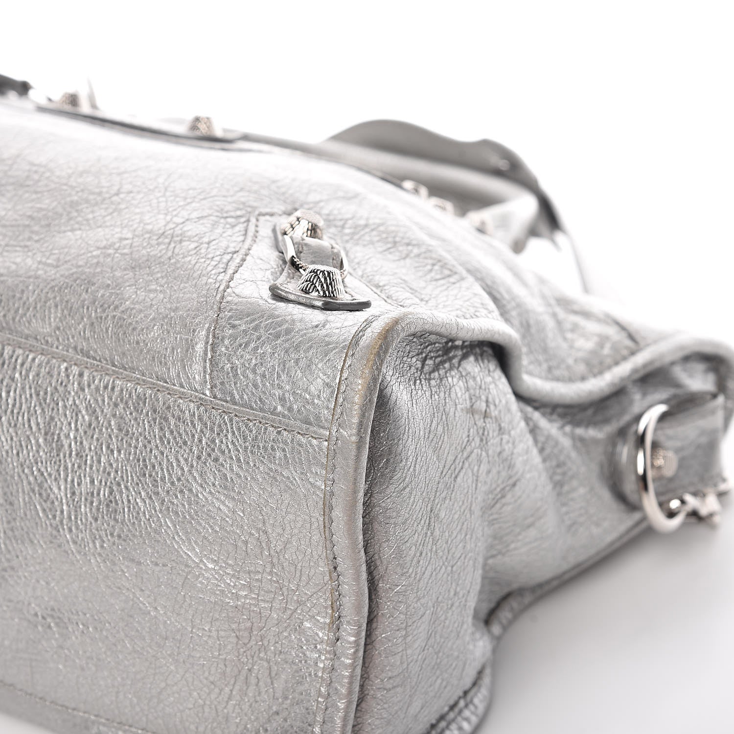 Balenciaga Metallic Agneau Giant 12 Silver Hardware City Gris Aluminum 12 of 14
