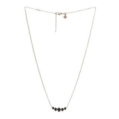 David Yurman 18K Yellow Gold Black Onyx Rio Rondelle Short Station Necklace 3 of 7