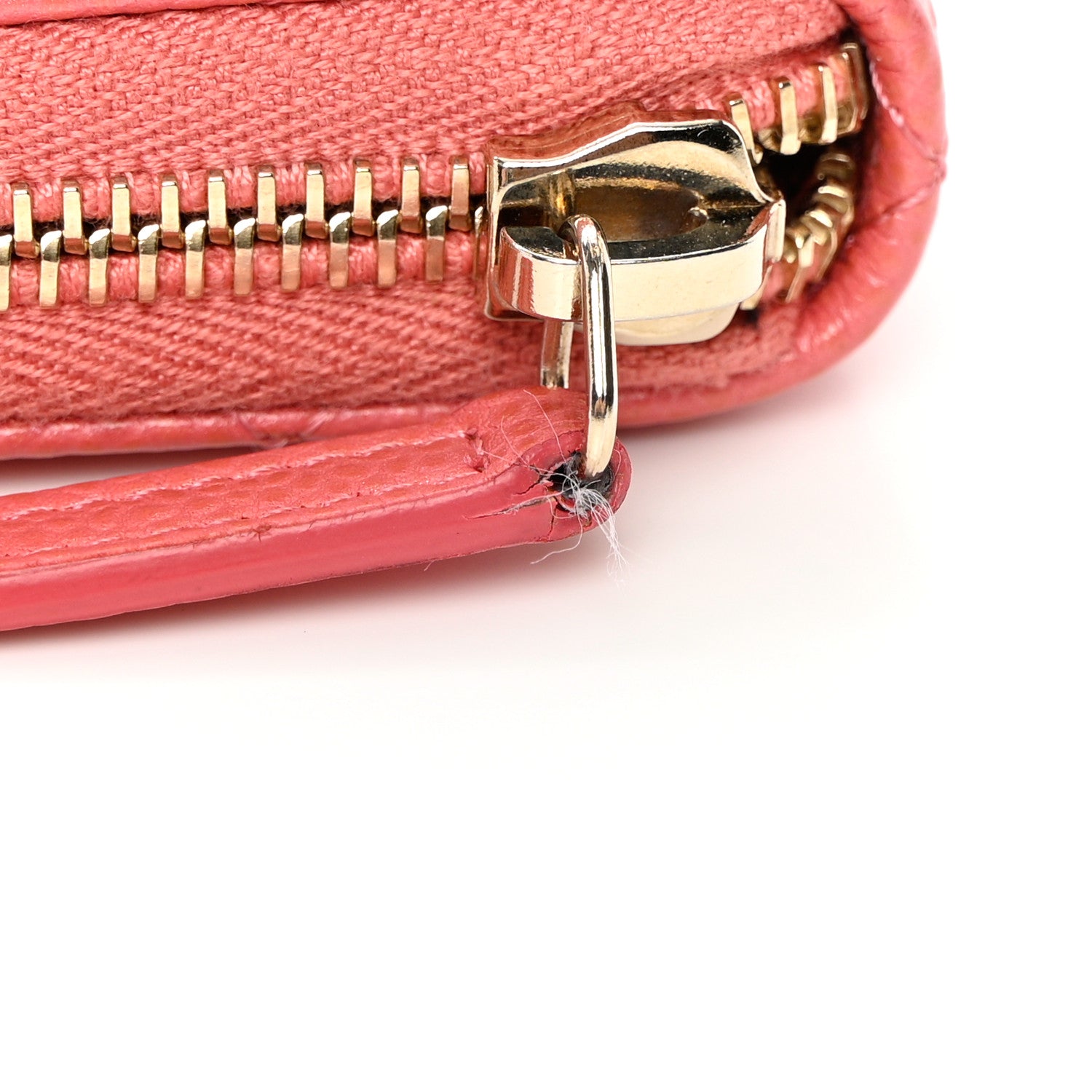 Chanel Caviar Quilted Large Gusset Zip Around Wallet Pink 10 of 13