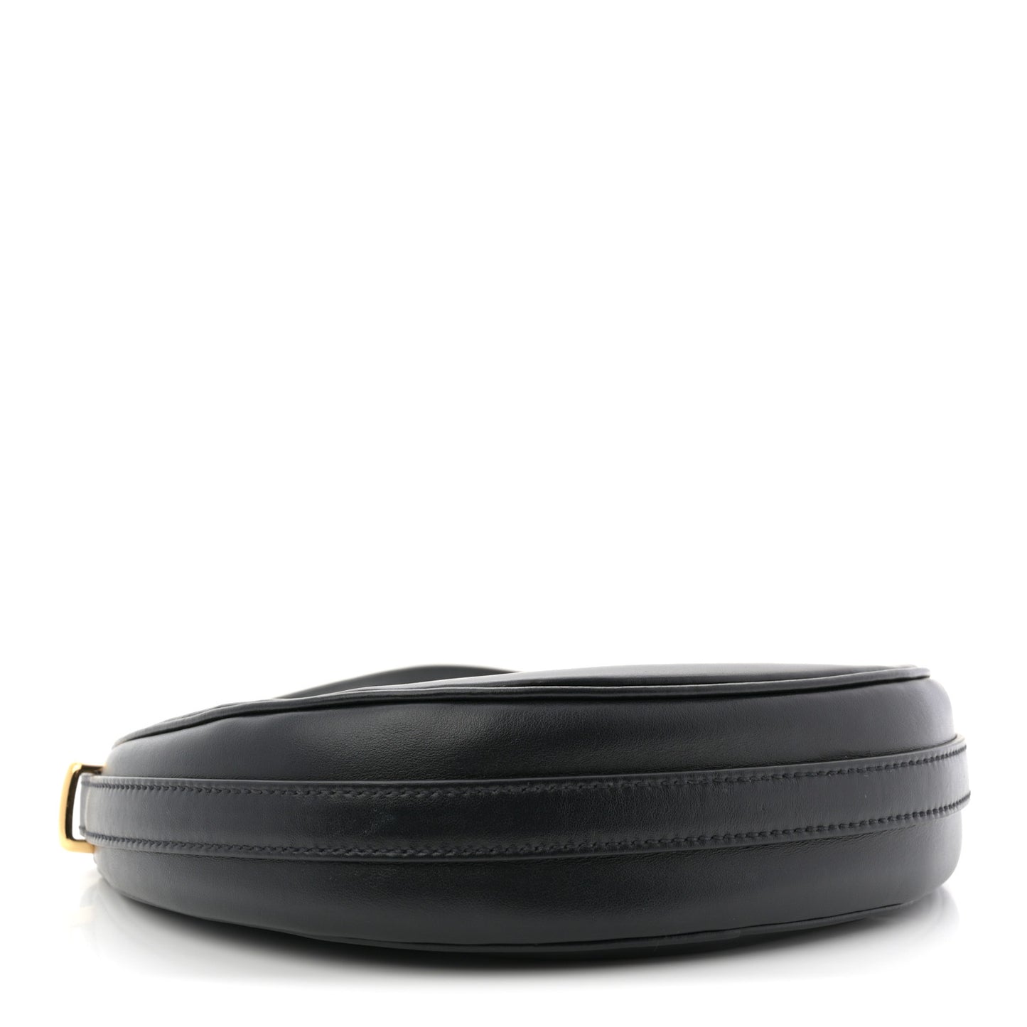 Soft Calfskin Arque Shoulder Bag Black