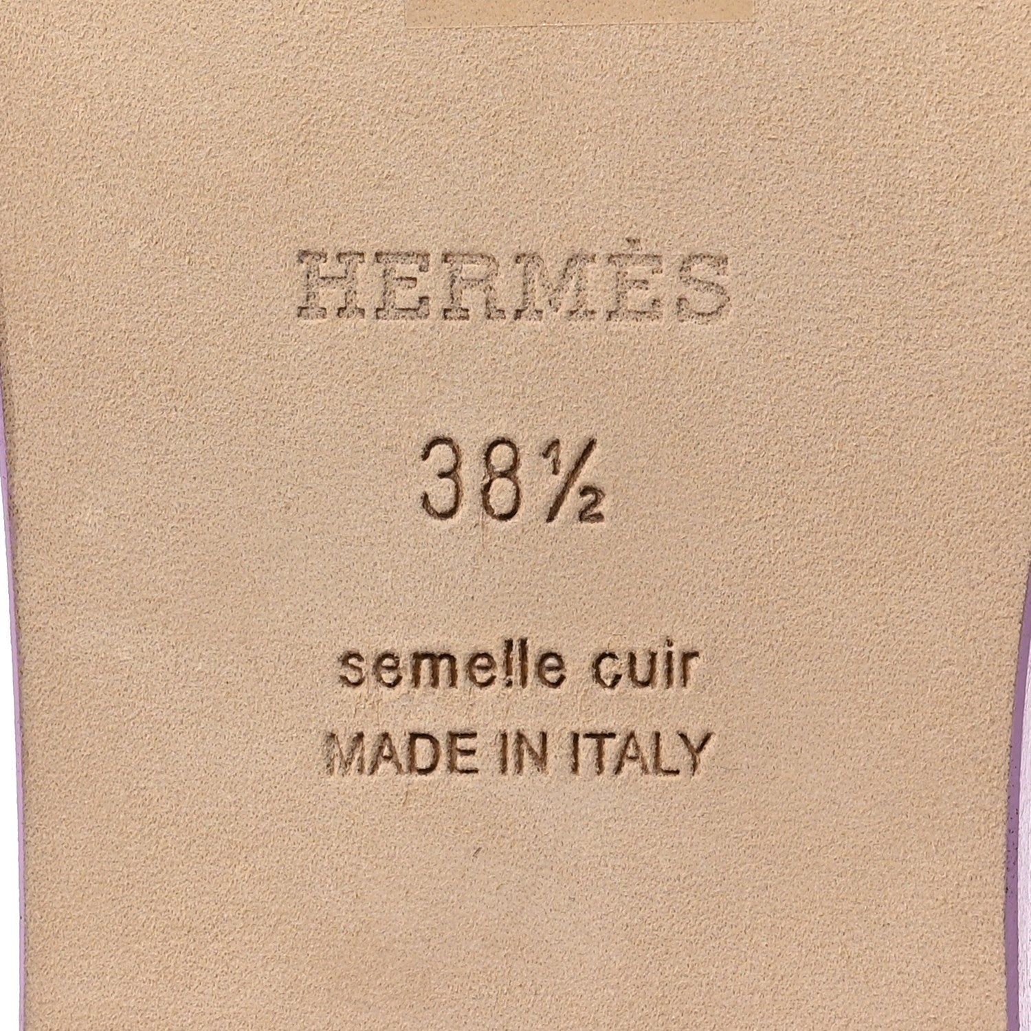 Hermes Epsom Oran Sandals 37.5 Violet Amethyste 6 of 8