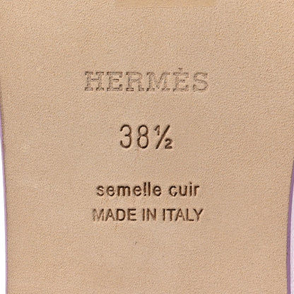 Hermes Epsom Oran Sandals 37.5 Violet Amethyste 6 of 8