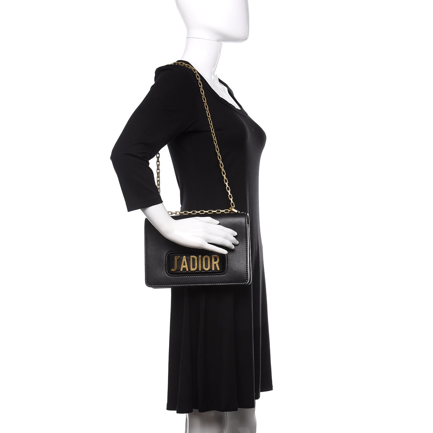Christian Dior Calfskin J'Adior Chain Flap Bag Black 2 of 11