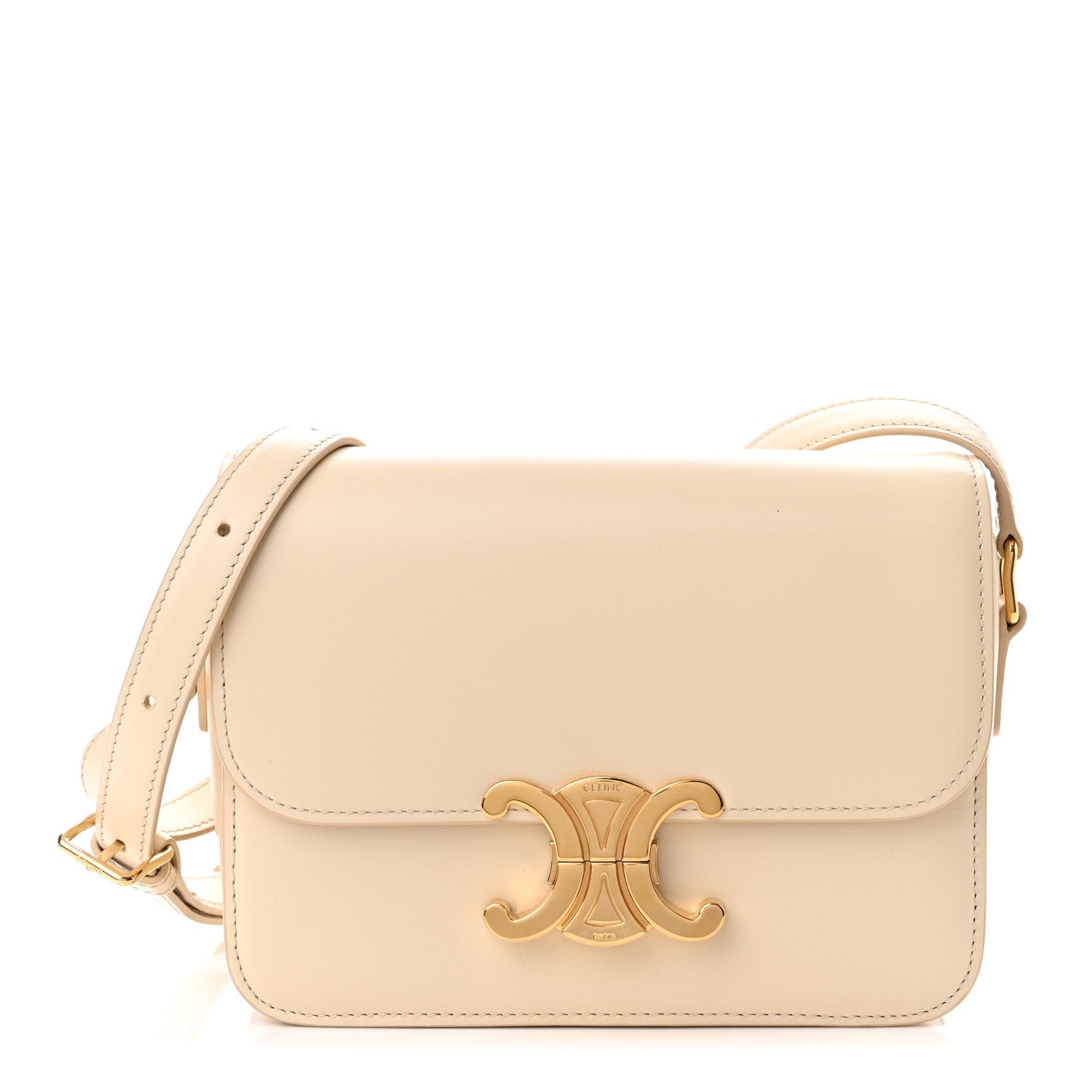 Celine Shiny Calfskin Small Triomphe Vanilla 1 of 10