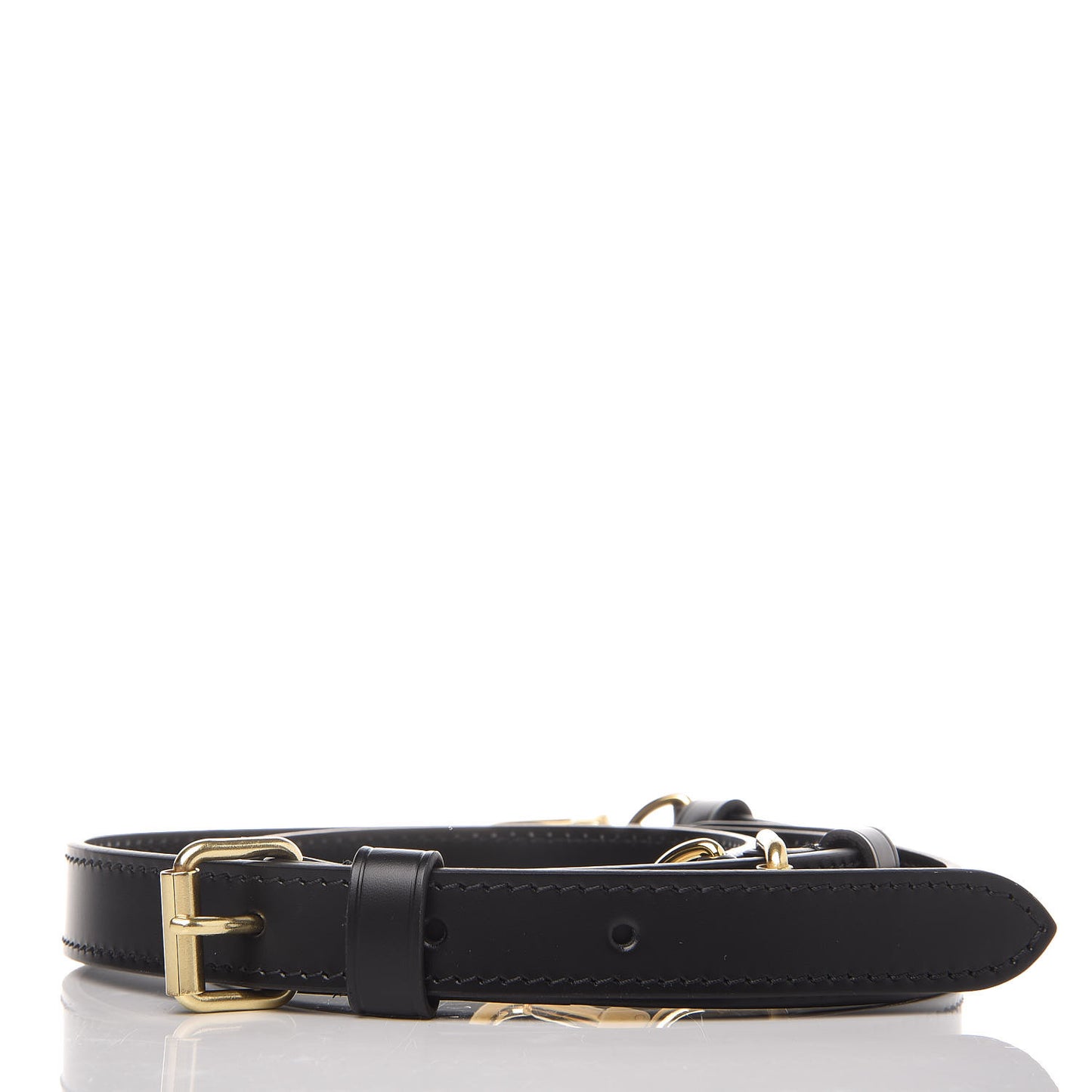 Calfskin Adjustable Keepall Bandouliere Shoulder Strap Black