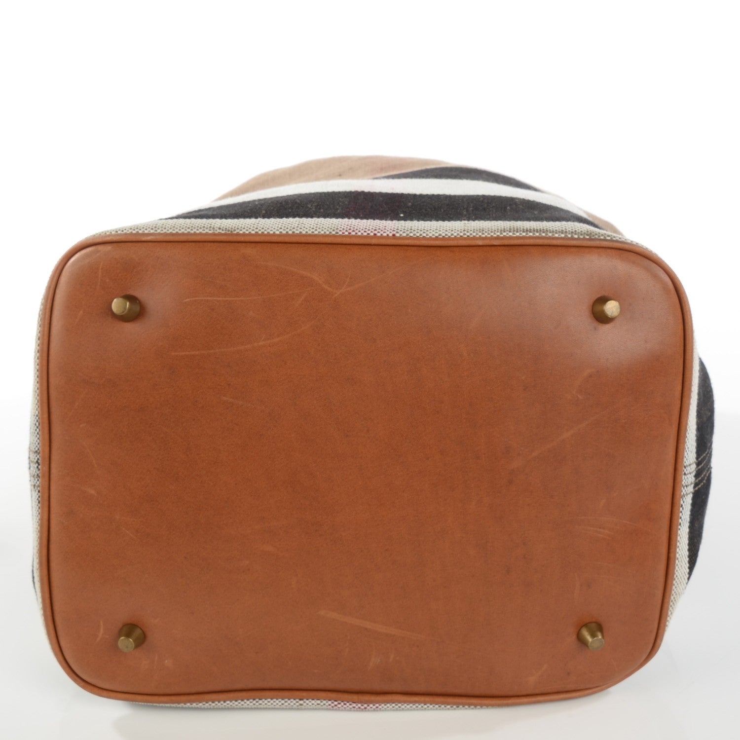 Burberry Canvas Mega Check Medium Susanna Hobo Saddle Brown 6 of 10