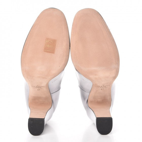 Valentino Garavani Patent Tan-Go Mary Jane 10mm Pumps 41 Silver 7 of 12