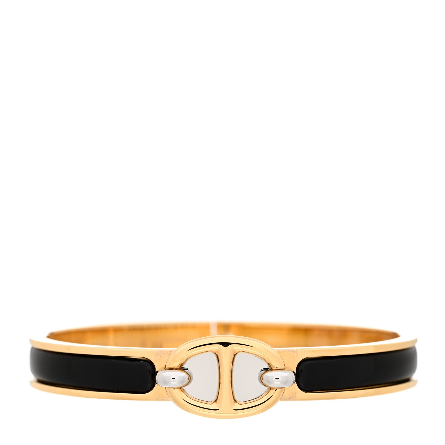 Hermes Enamel Mini Clic Chaine d'Ancre Bracelet PM Black 1 of 5