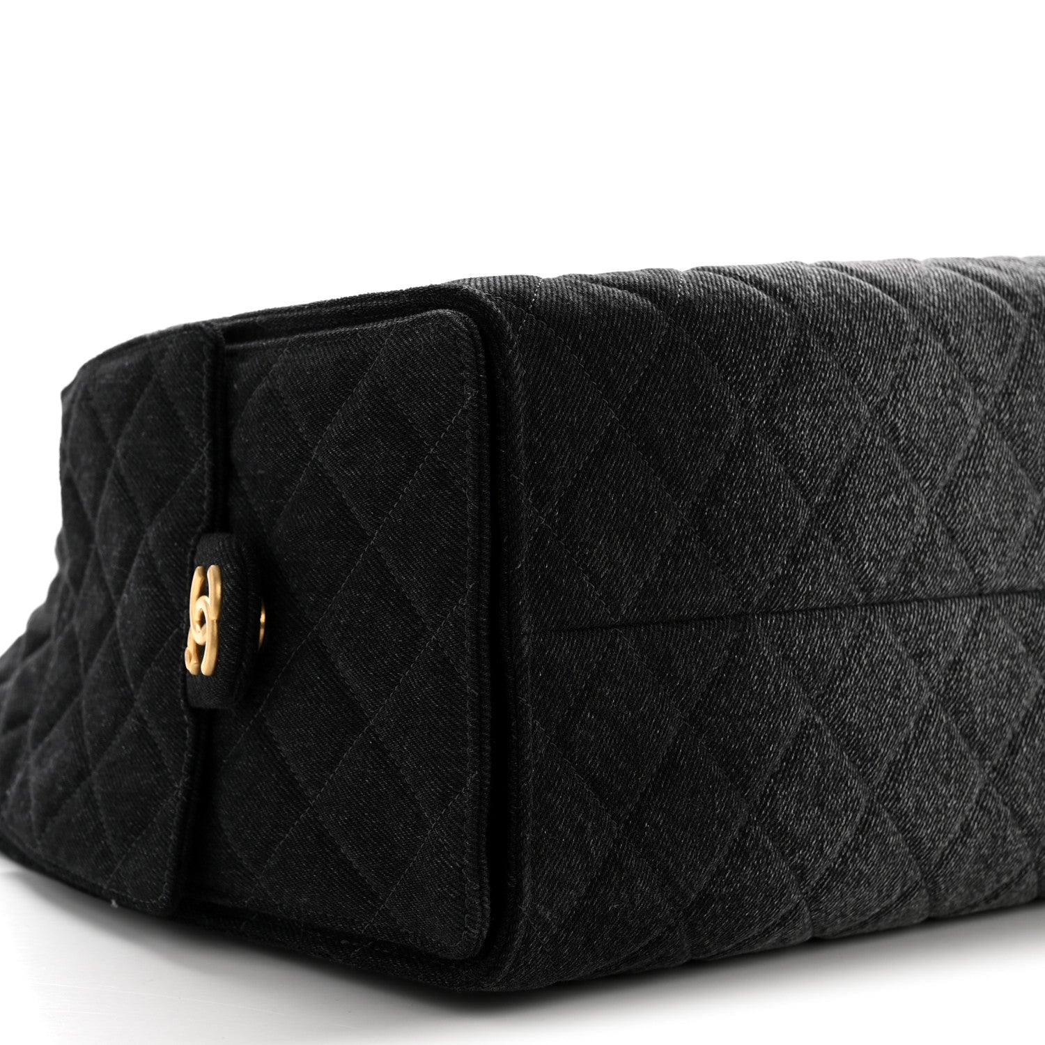 Chanel Washed Denim Quilted Medium Chanel 25 Handbag Black 10 of 12