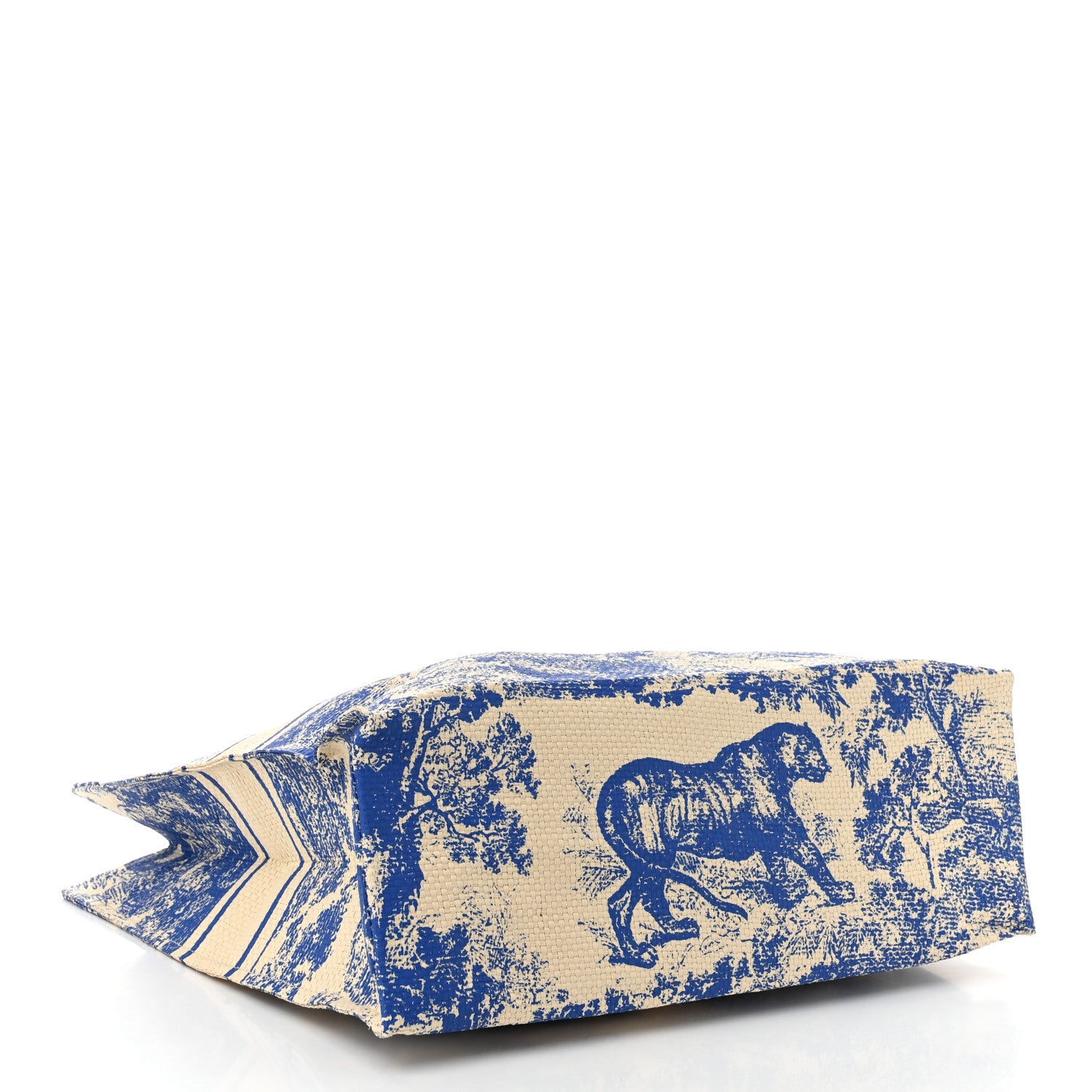 Christian Dior Straw Dioriviera Tote Blue 4 of 8