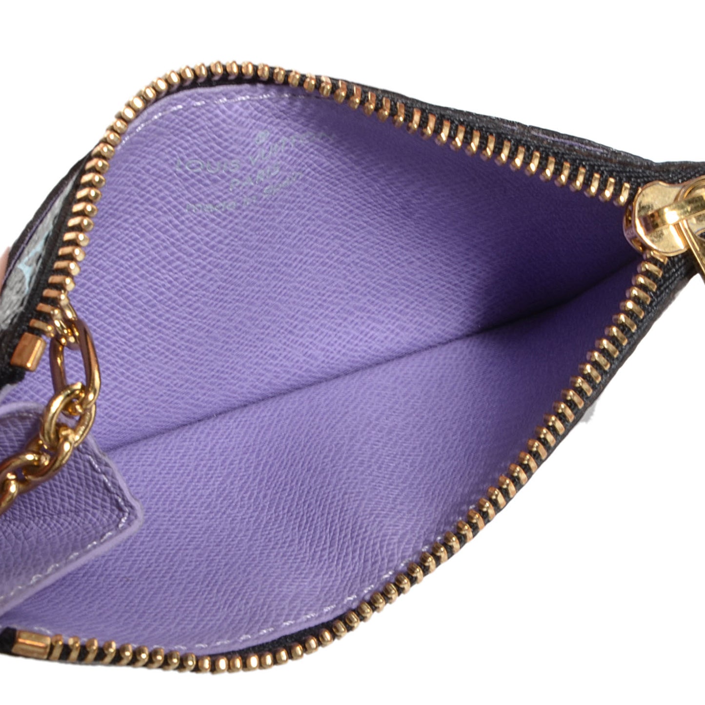 Monogram Multicolor Key Pouch Black Violet