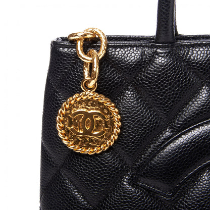 Chanel Caviar Quilted Medallion Tote Black 6 of 9