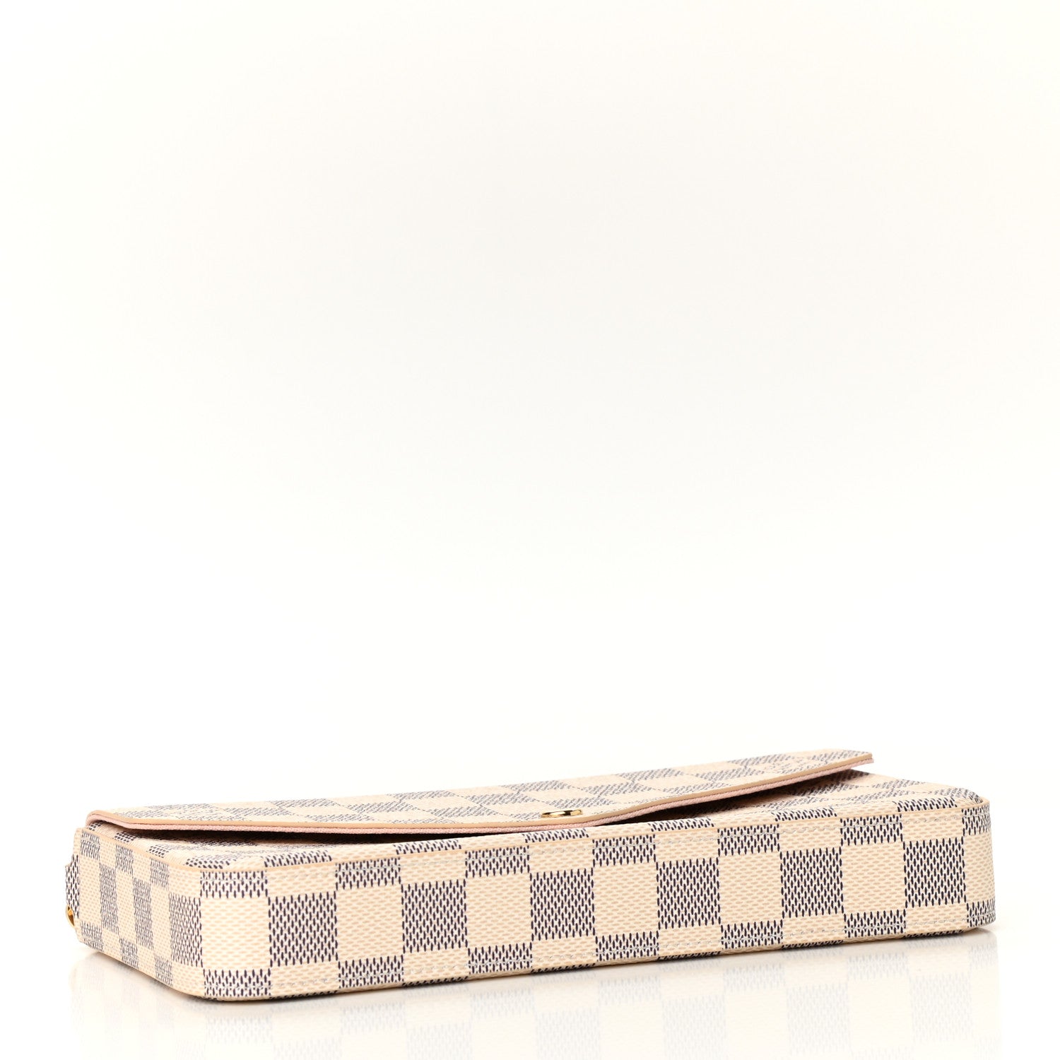 Louis Vuitton Damier Azur Pochette Felicie Chain Wallet Rose Ballerine 5 of 11