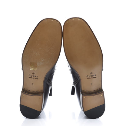 Gucci Goatskin Web Mens GG Ankle Boots 8 Cocoa 5 of 9