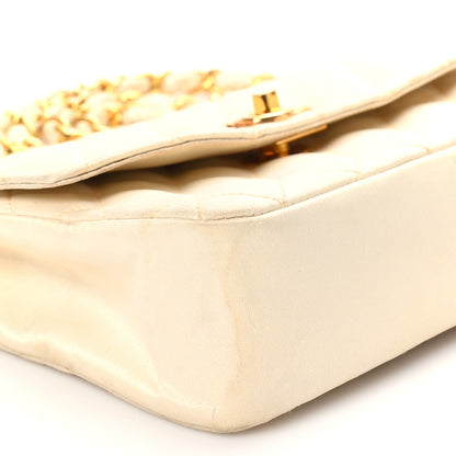 Chanel Satin Quilted Mini Flap White 9 of 11