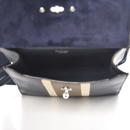 Mulberry Natural Grain Calfskin College Stripe Antony Messenger Midnight Chalk Moss 5 of 7