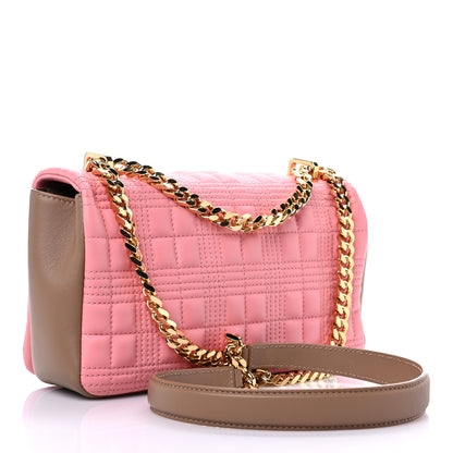 Burberry Lambskin Quilted Small Lola Bag Peony Camel 2 of 9