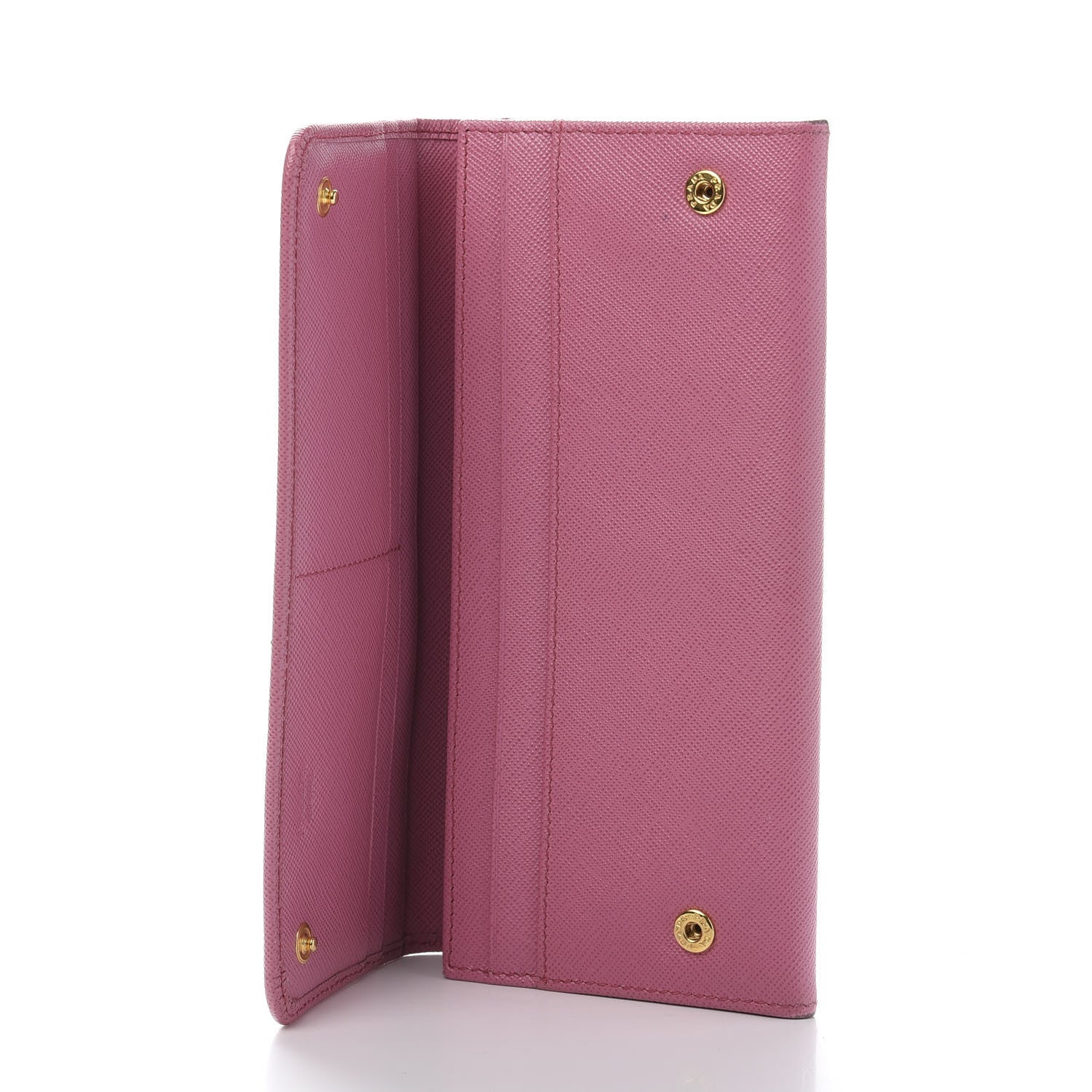 Prada Saffiano Metal Continental Flap Wallet Begonia 5 of 12