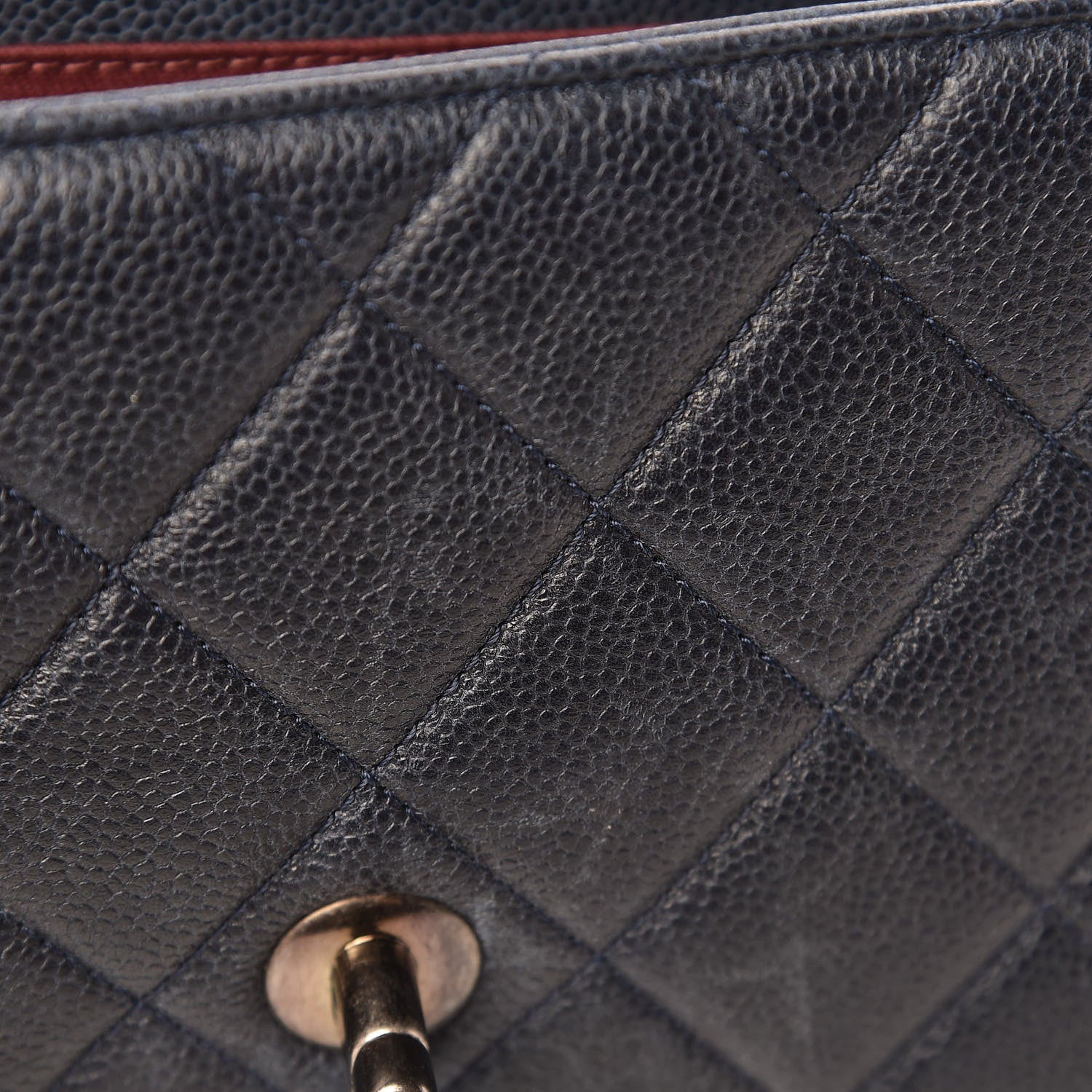 Chanel Caviar Quilted Large Retro Class Flap Dark Navy Blue 12 of 19
