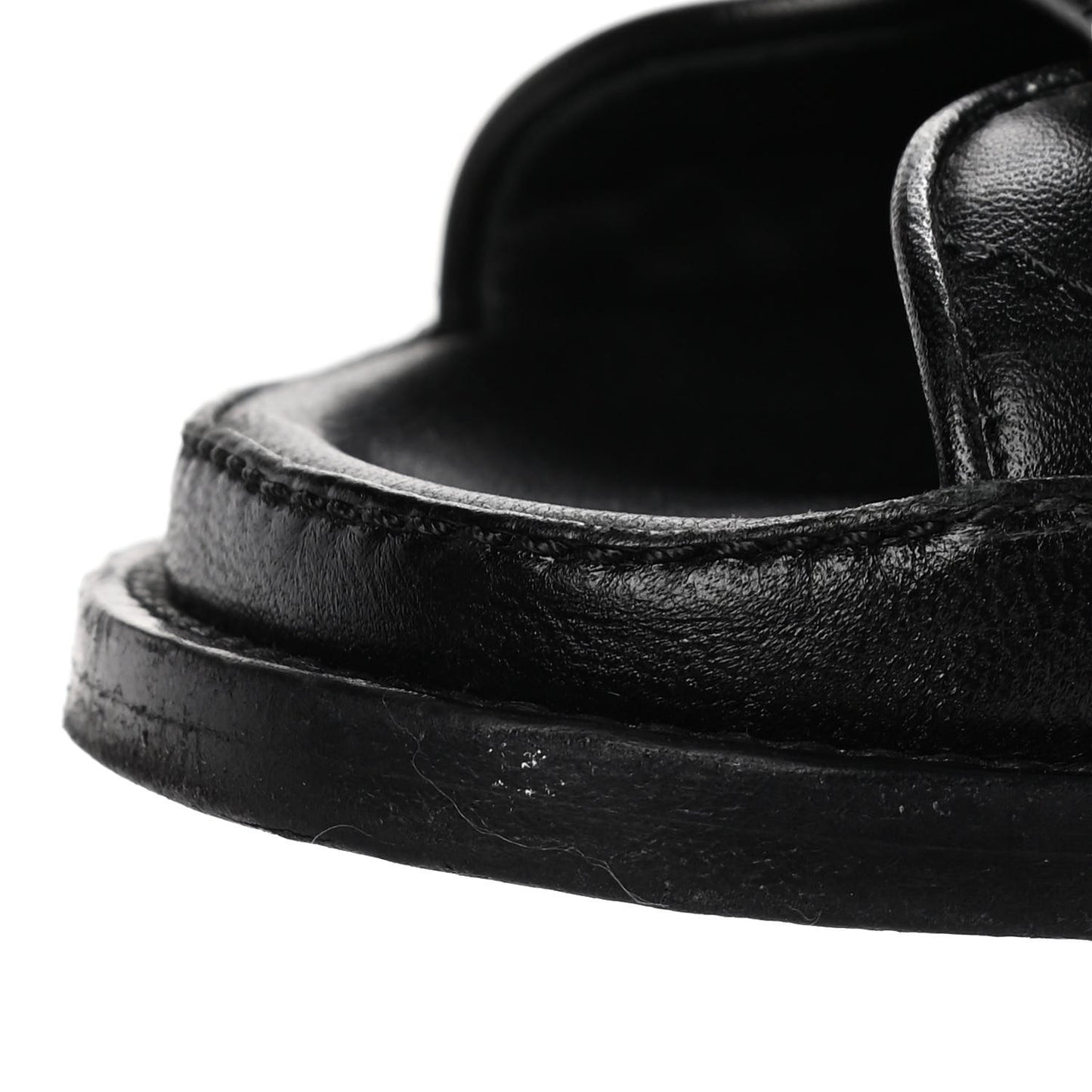 Lambskin Velcro Dad Sandals 36 Black