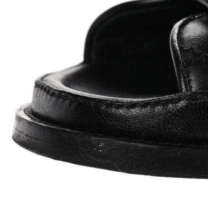 Chanel Lambskin Velcro Dad Sandals 36 Black 12 of 15
