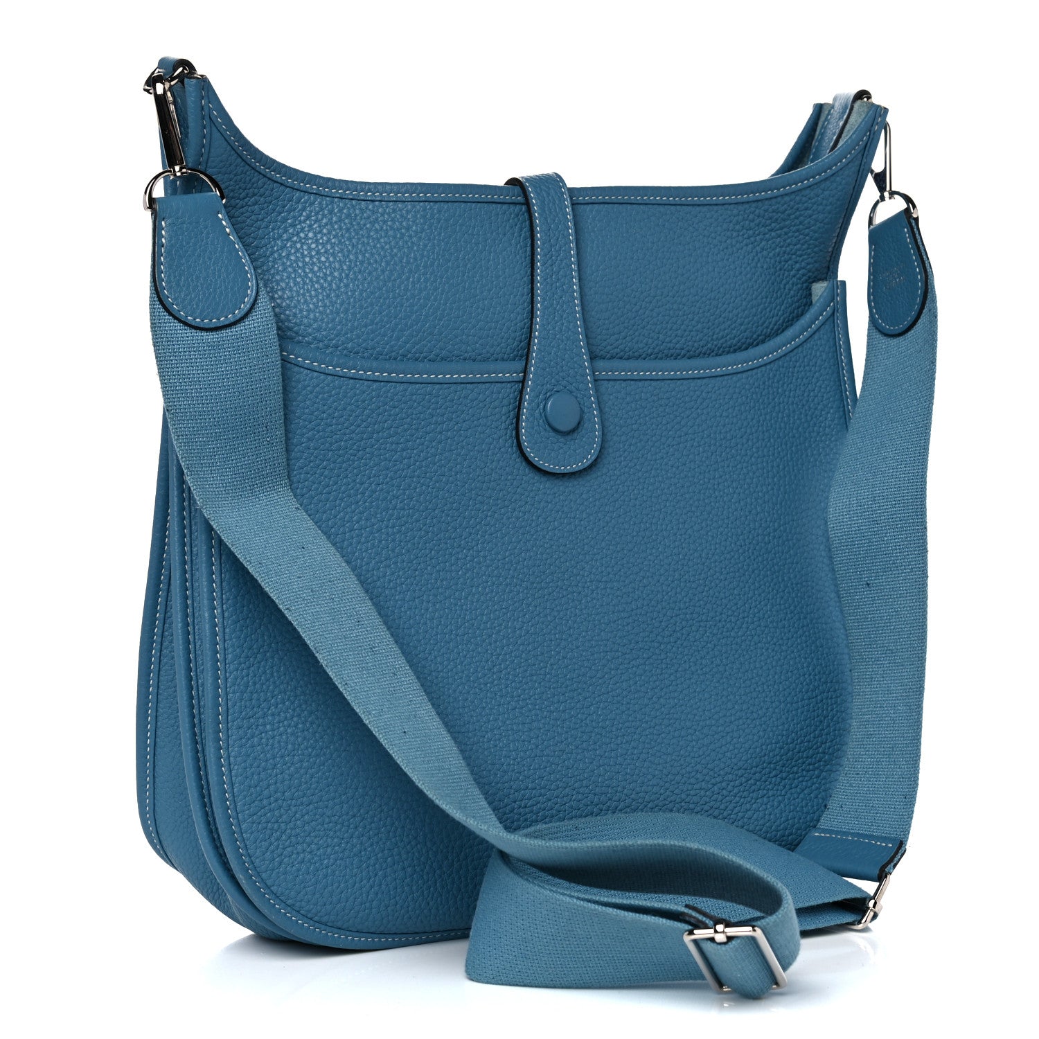 Hermes Taurillon Clemence Evelyne III GM Blue Jean 2 of 15