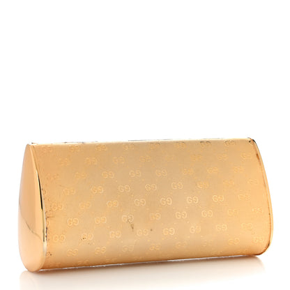 Gucci Metal Guccissima Minaudiere Clutch Gold 3 of 11