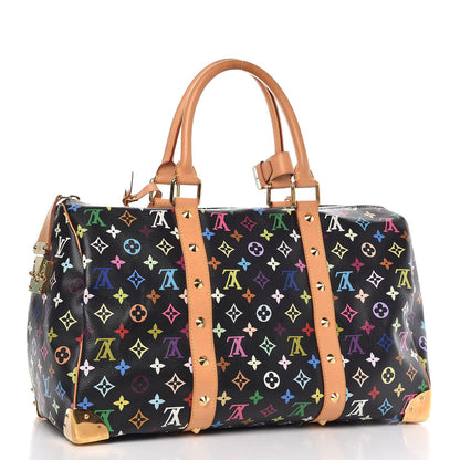 Louis Vuitton Monogram Multicolor Keepall 45 Black 3 of 9